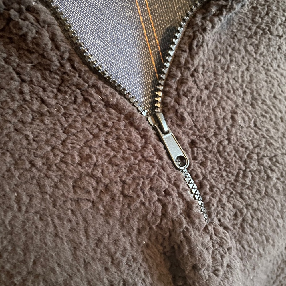 Champion Zip Collar Black Sherpa Pull Over Medium - Picture 3 of 8